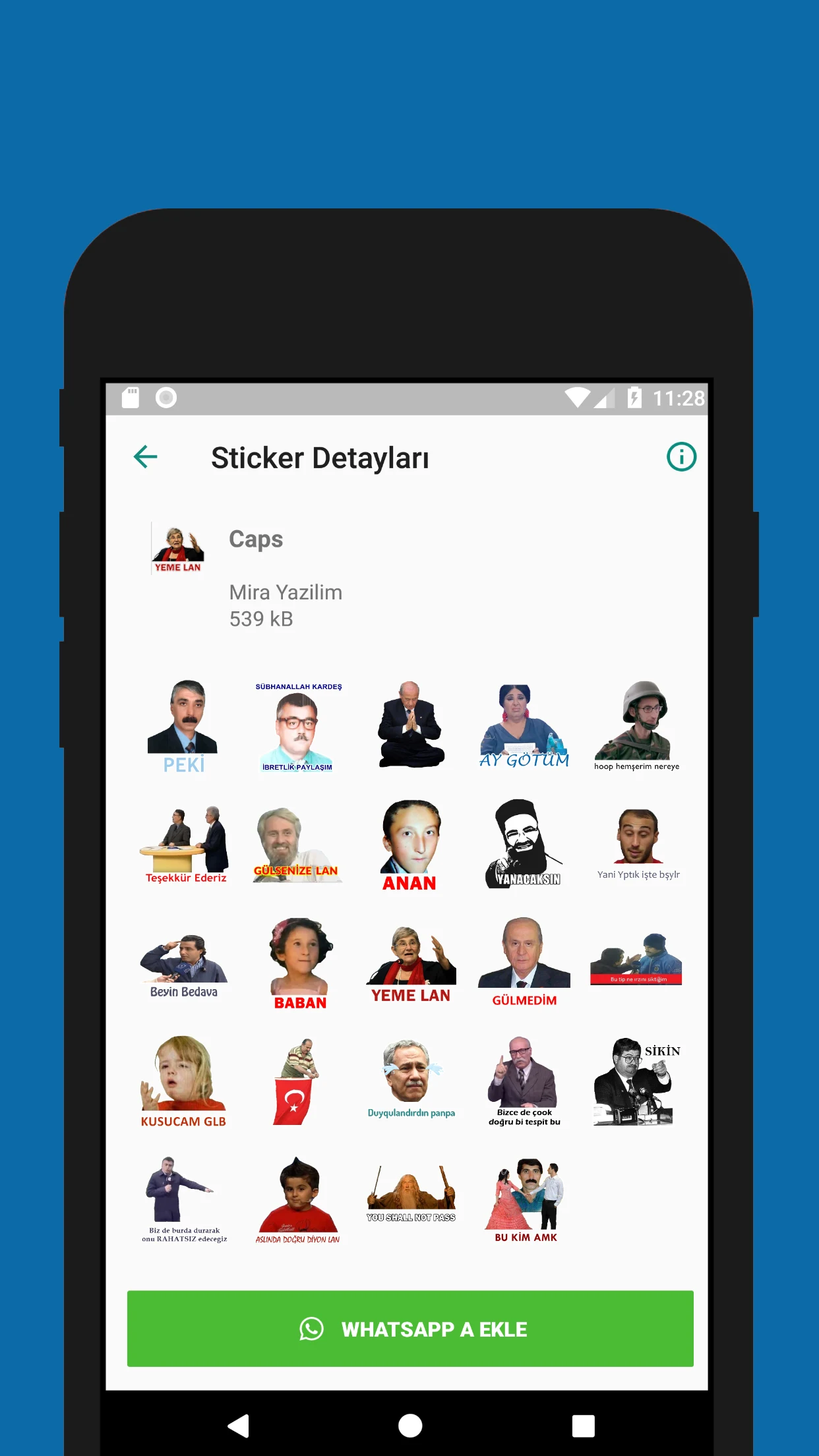 Türkçe Stickerlar screenshot